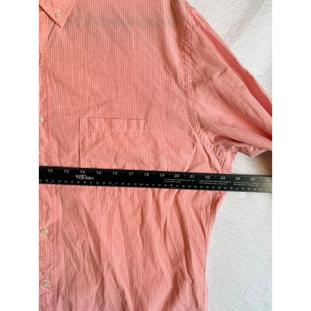 J.Crew‎ Men's Slim Fit Gingham Button Down Shirt XL Coral Pink Long Sleeve - Picture 7 of 7